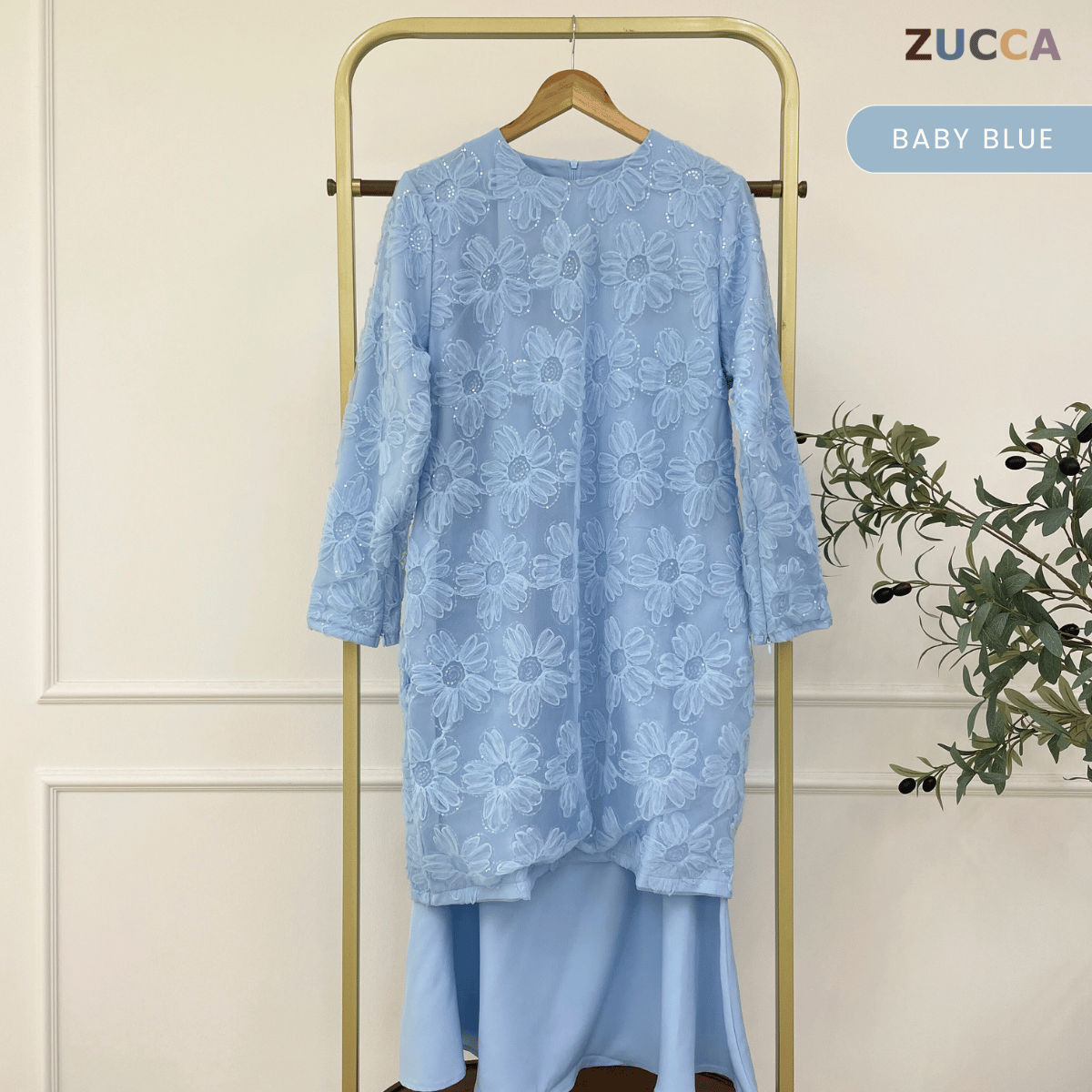 [JOM RAYA 2026] ZUCCA KAYSA LUXE LACE SEQUINS MERMAID KURUNG SET-R027