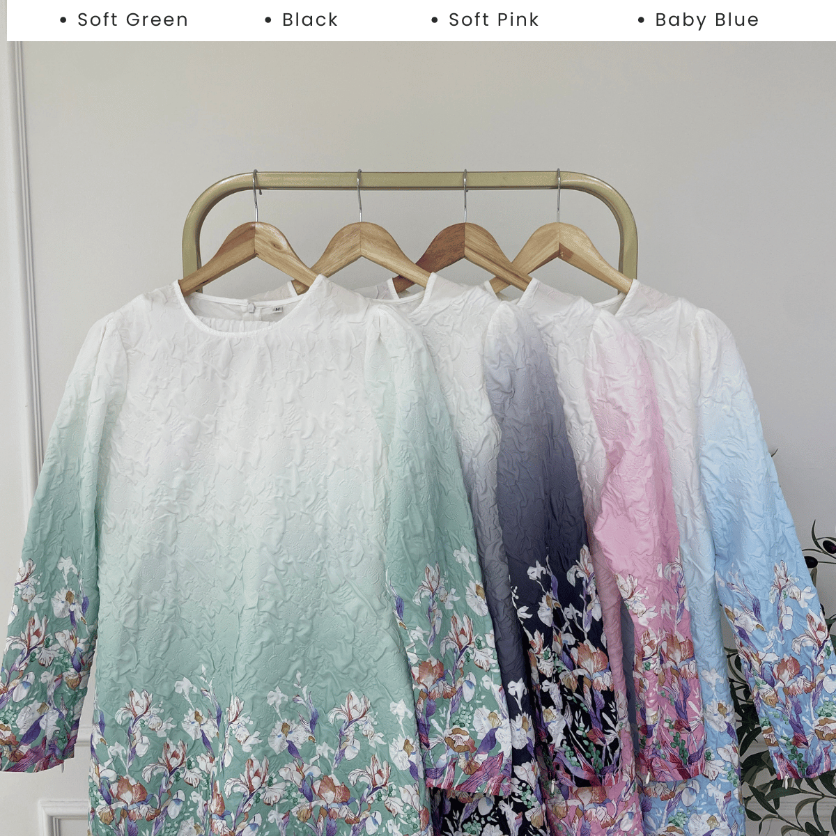 [JOM RAYA 2026] ZUCCA HAILA FLORAL OMBRE BROCADE MODERN KURUNG SET - R028