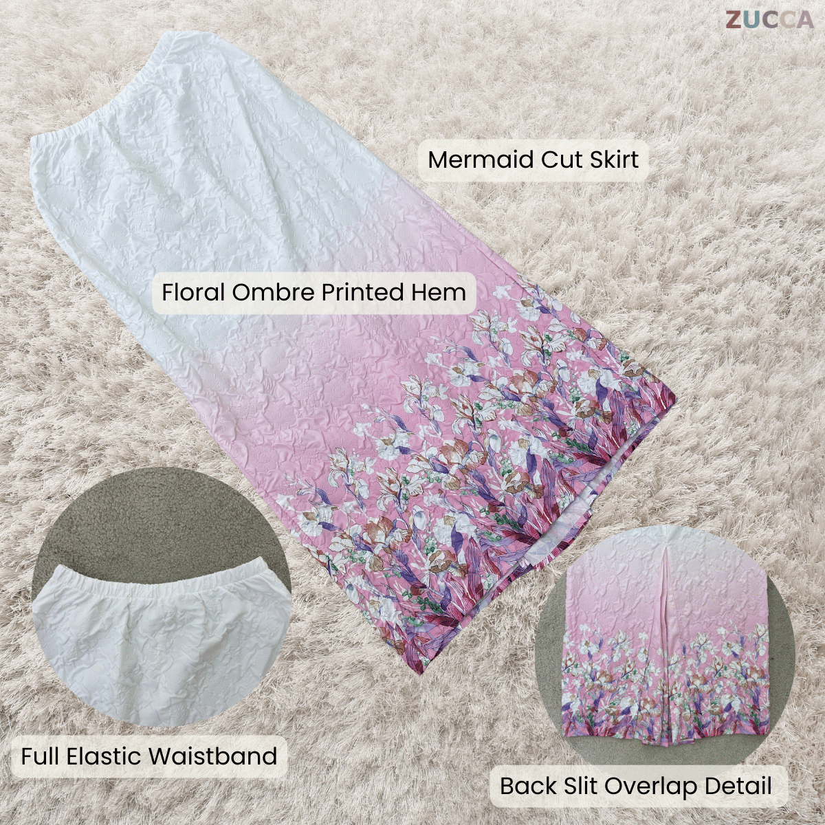 [JOM RAYA 2026] ZUCCA HAILA FLORAL OMBRE BROCADE MODERN KURUNG SET - R028