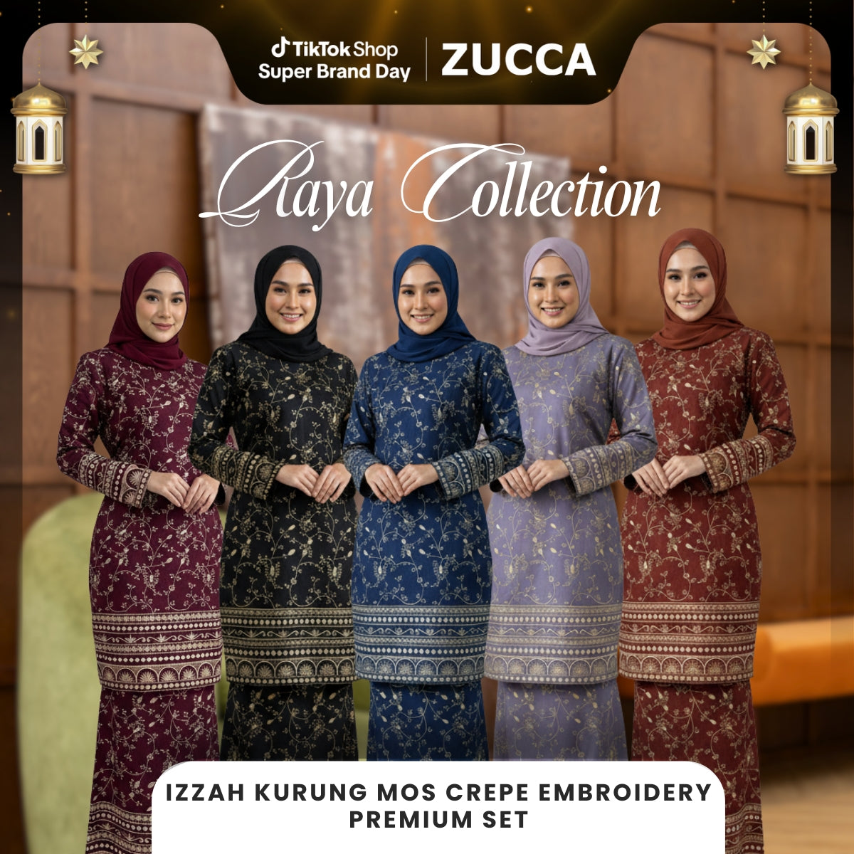 [JOM RAYA 2026] ZUCCA MARWA MODERN KURUNG FULL EMBROIDERED - R029