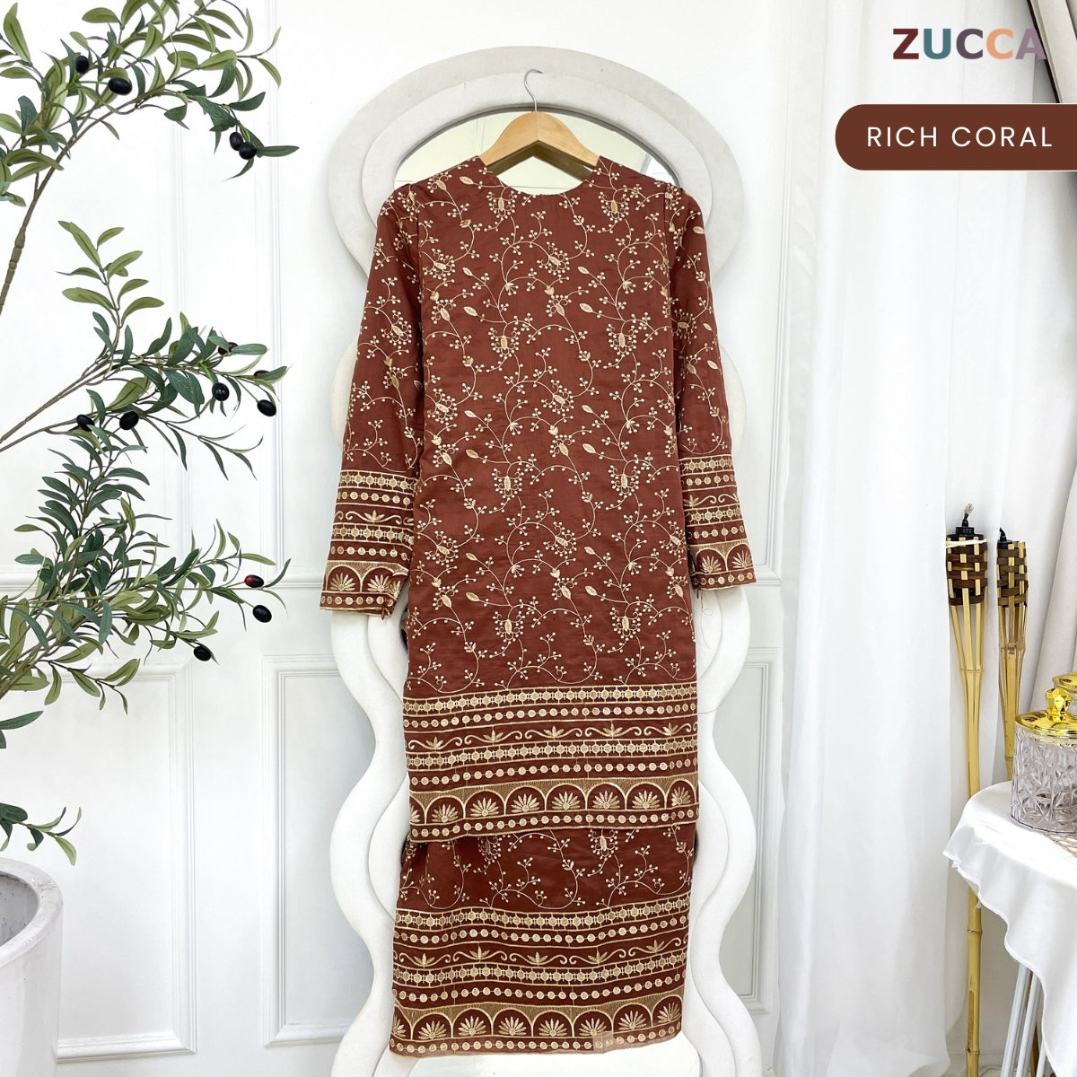 [JOM RAYA 2026] ZUCCA MARWA MODERN KURUNG FULL EMBROIDERED - R029