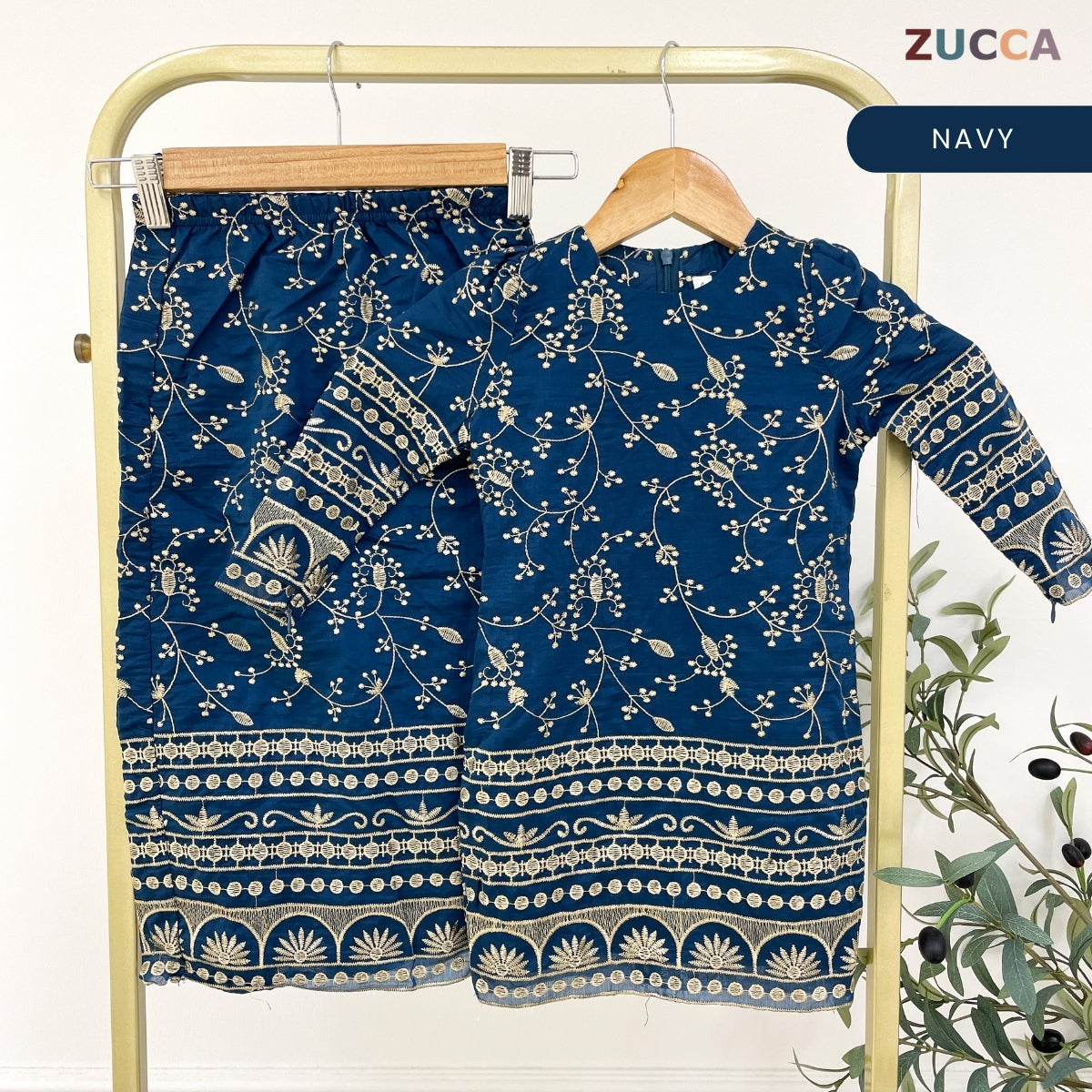 [JOM RAYA 2026] ZUCCA MARWA KIDS MODERN KURUNG FULL EMBROIDERED - R029A