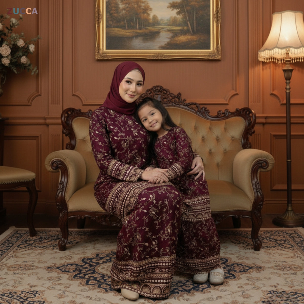 [JOM RAYA 2026] ZUCCA MARWA KIDS MODERN KURUNG FULL EMBROIDERED - R029A