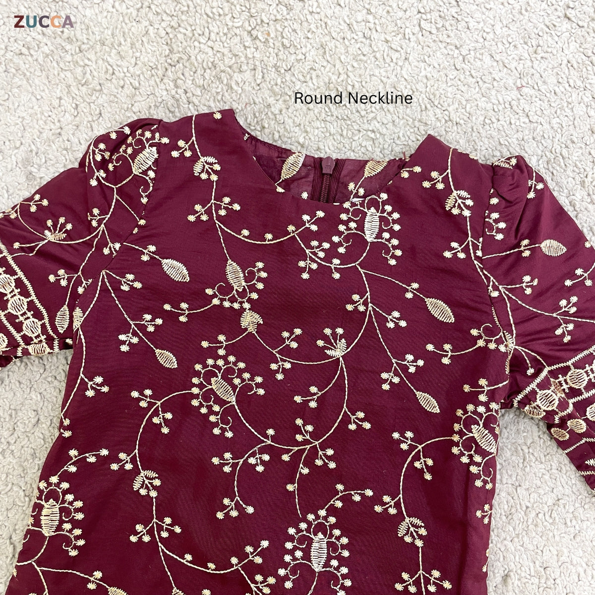 [JOM RAYA 2026] ZUCCA MARWA KIDS MODERN KURUNG FULL EMBROIDERED - R029A