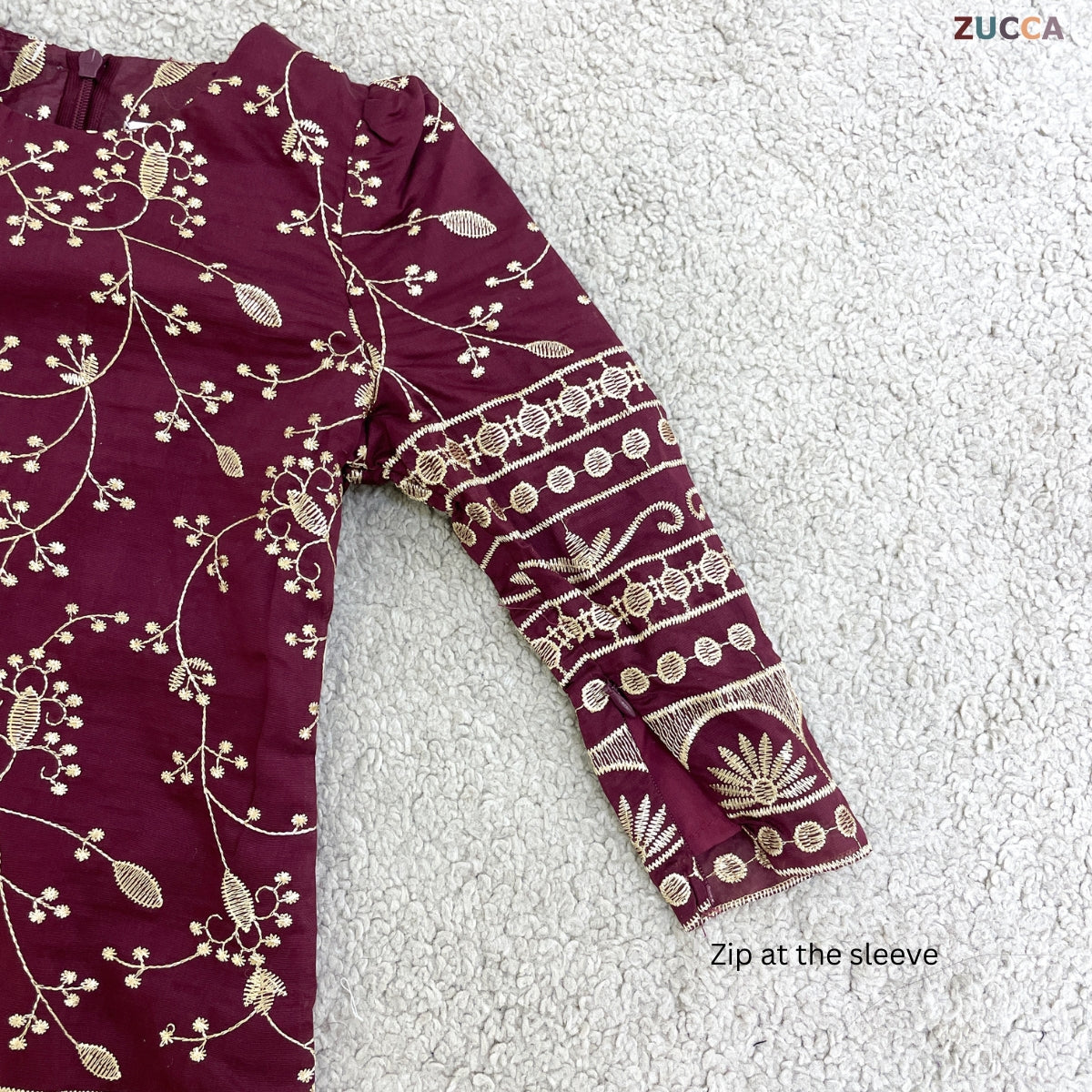 [JOM RAYA 2026] ZUCCA MARWA KIDS MODERN KURUNG FULL EMBROIDERED - R029A