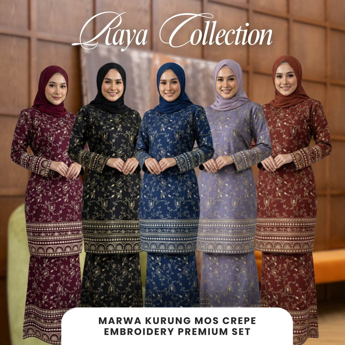 [JOM RAYA 2026] ZUCCA MARWA MODERN KURUNG FULL EMBROIDERED - R029