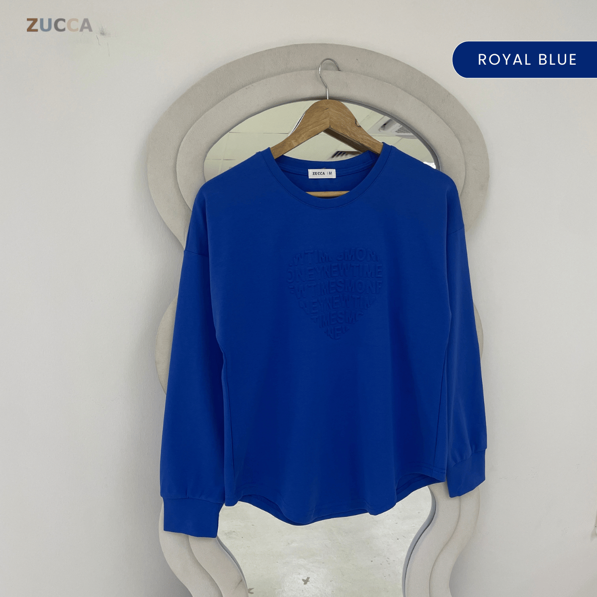 ZUCCA MALIA MINIMAL HEART SHAPE EMBOSSED MODEST TOP - MA183