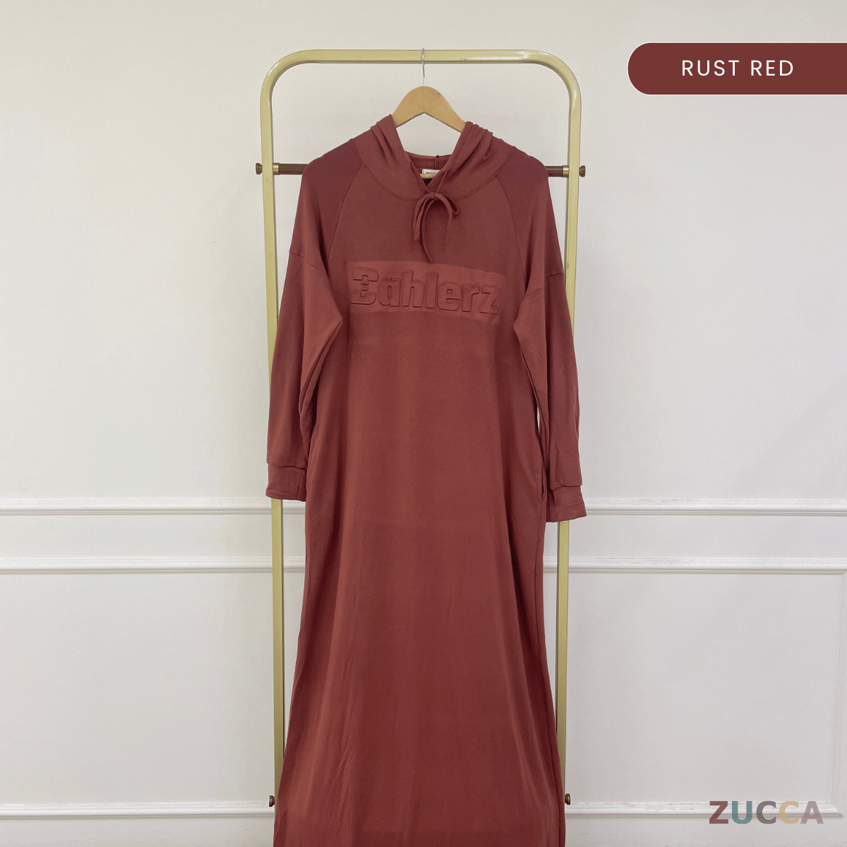ZUCCA NAURA DRAWSTRING HOODED MAXI DRESS - MA086
