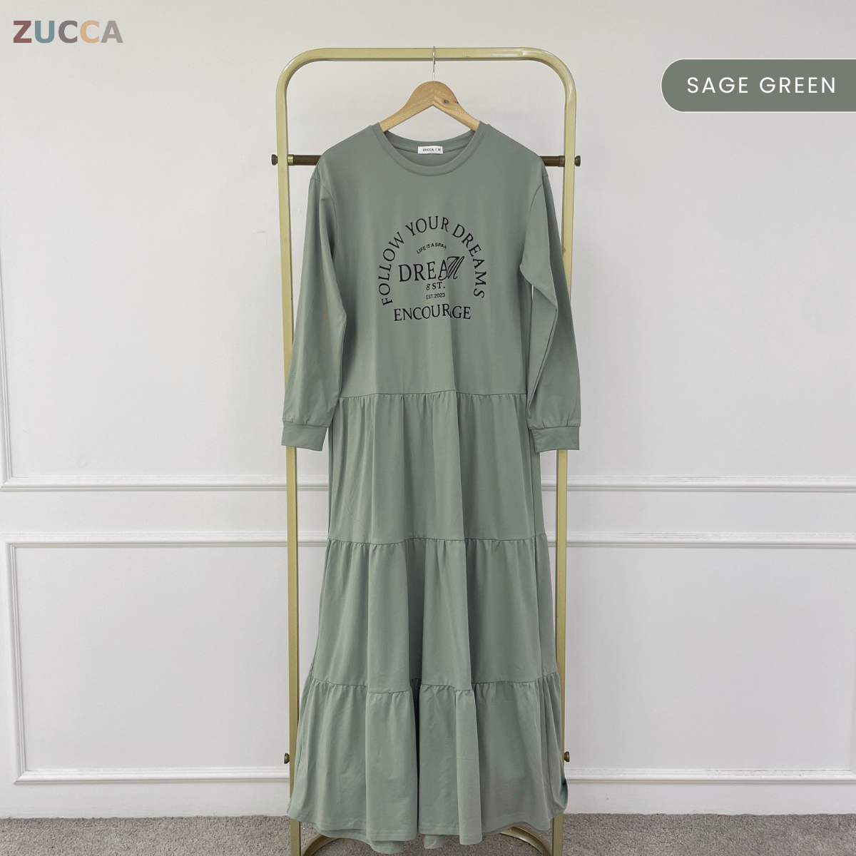 ZUCCA AISYA MODEST TIERED MAXI DRESS - MA168