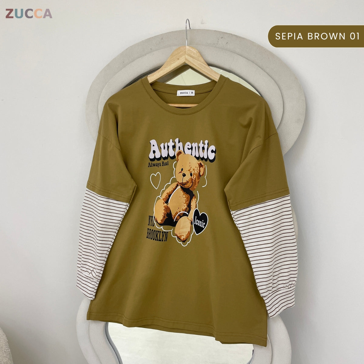 ZUCCA KAYLIE AUTHENTIC TEDDY GRAPHIC COTTON TEE - MA164