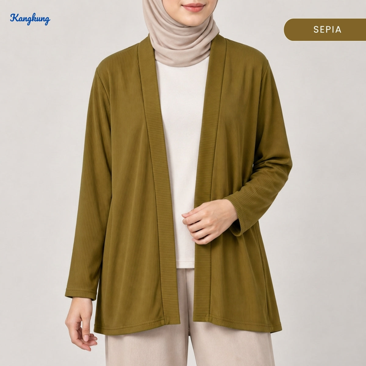 KANGKUNG LINIE KARDIGAN TERBUKA KASUAL & SELESA – KK103