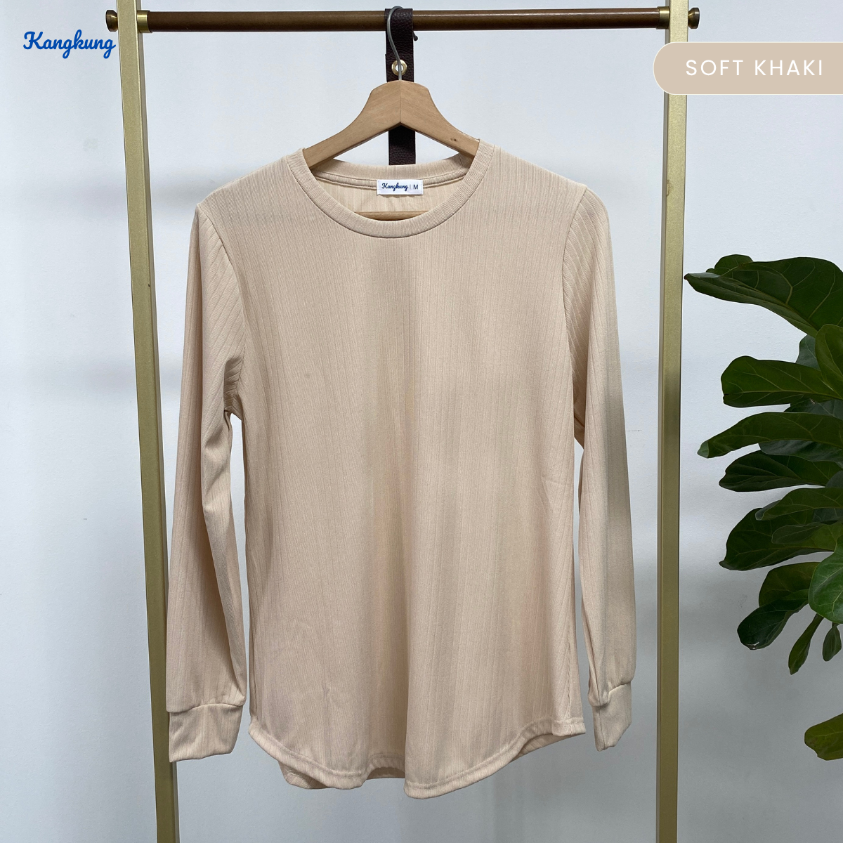 KANGKUNG AYU BLOUSE KASUAL MODEN RIBBED KNIT - KK118