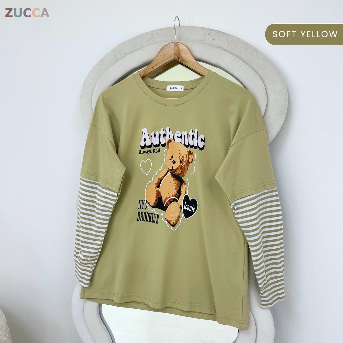 ZUCCA KAYLIE AUTHENTIC TEDDY GRAPHIC COTTON TEE - MA164