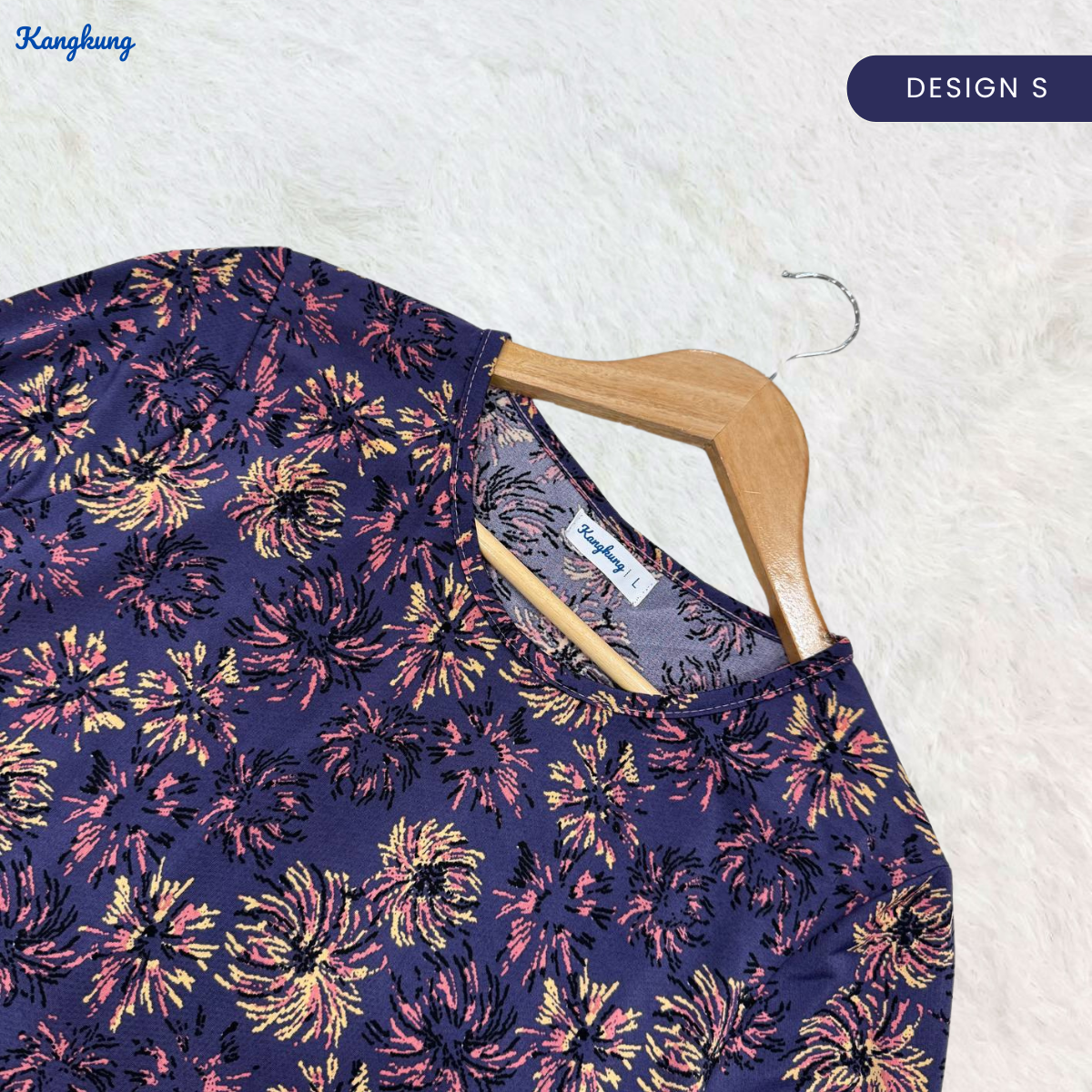 KANGKUNG MELATI BLOUSE WANITA CORAK CAMPUR - KK101