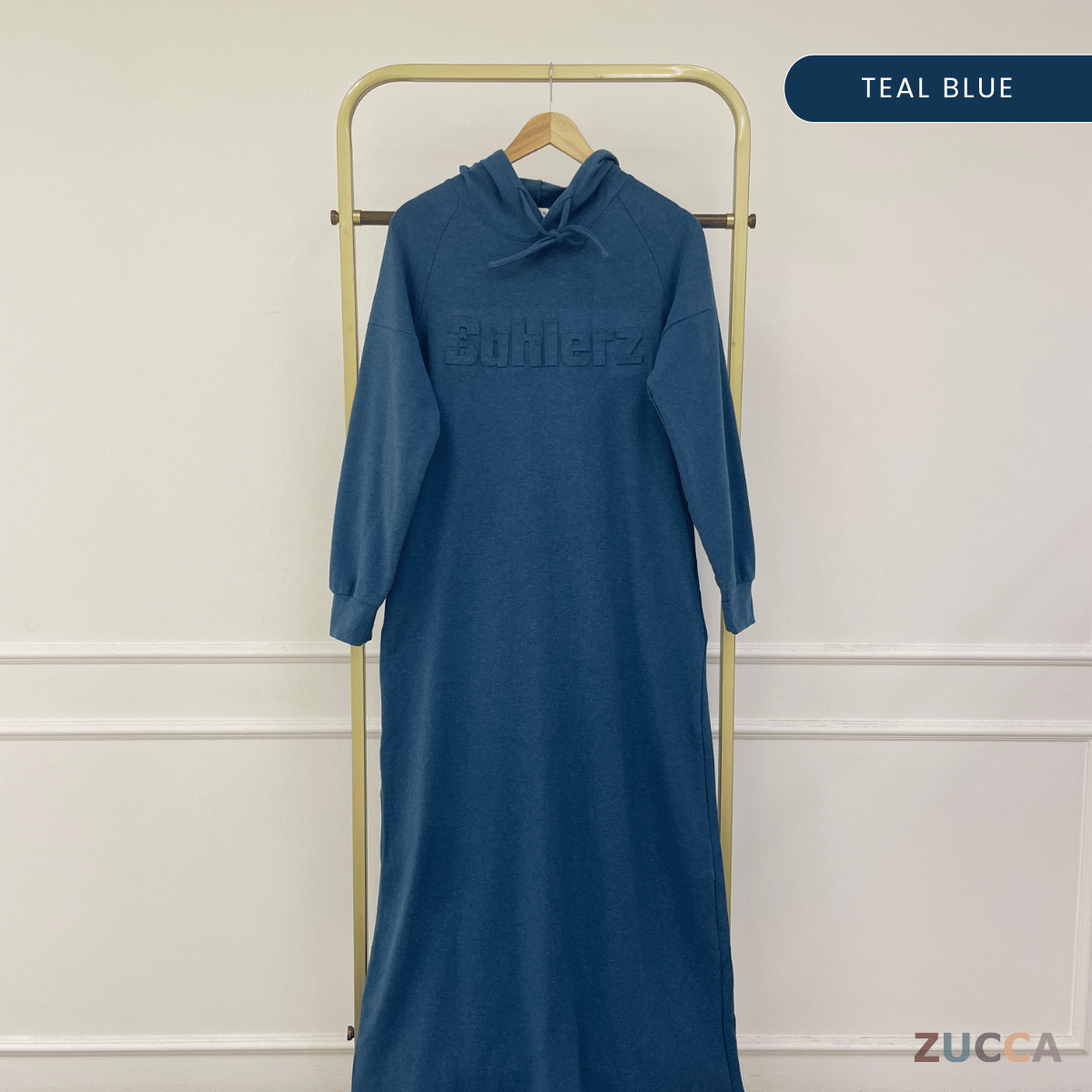 ZUCCA NAURA DRAWSTRING HOODED MAXI DRESS - MA086