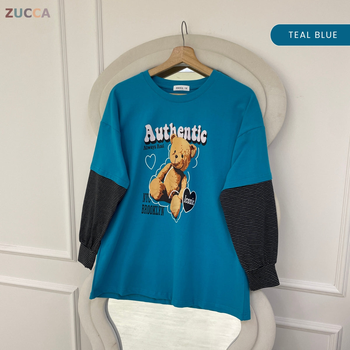 ZUCCA KAYLIE AUTHENTIC TEDDY GRAPHIC COTTON TEE - MA164