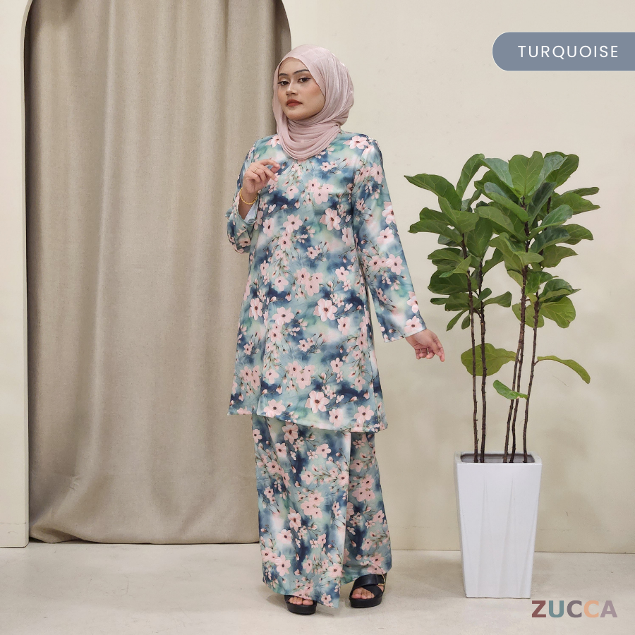 Hidayah Kain Bunga 2D Floral Women Kurung Riau - H006