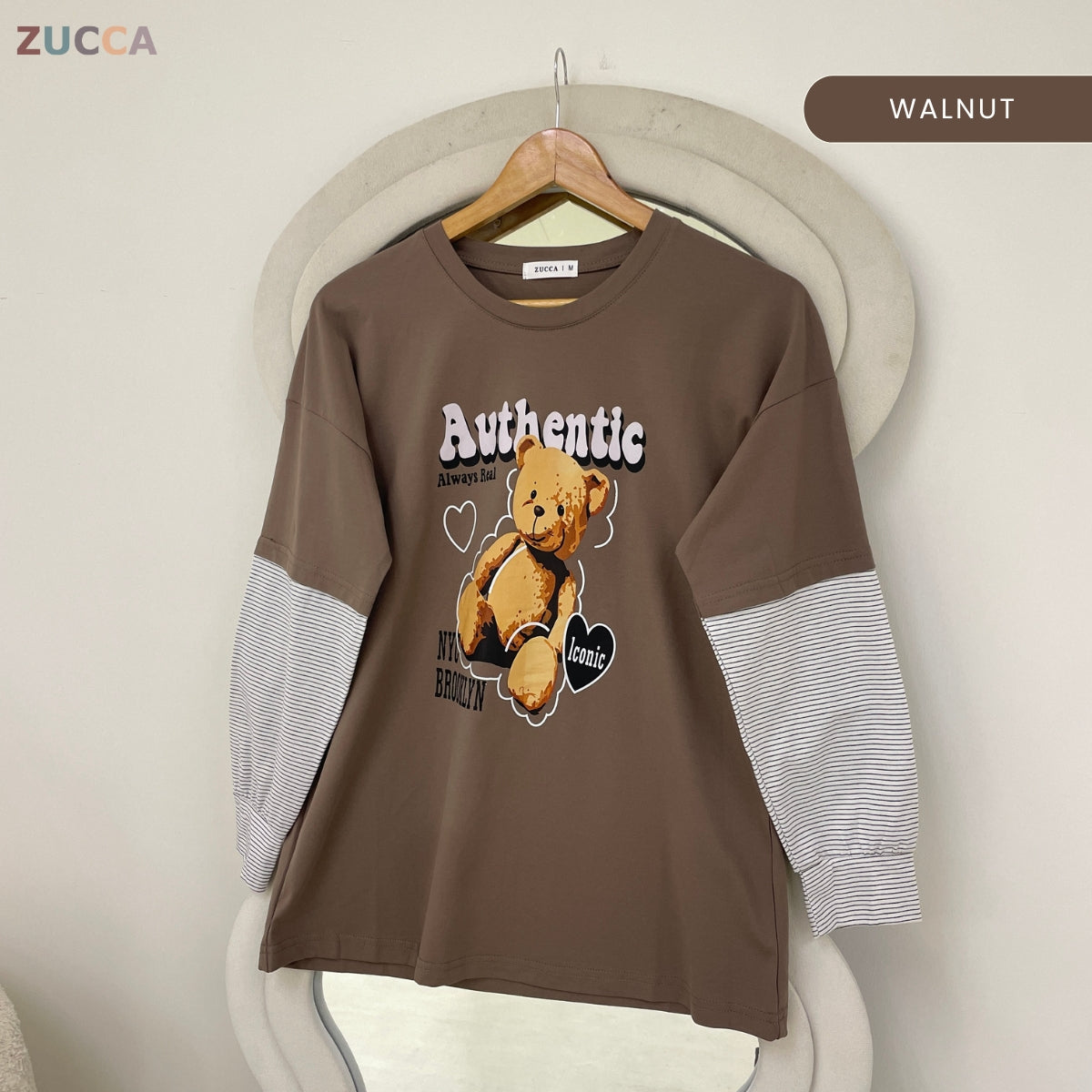 ZUCCA KAYLIE AUTHENTIC TEDDY GRAPHIC COTTON TEE - MA164