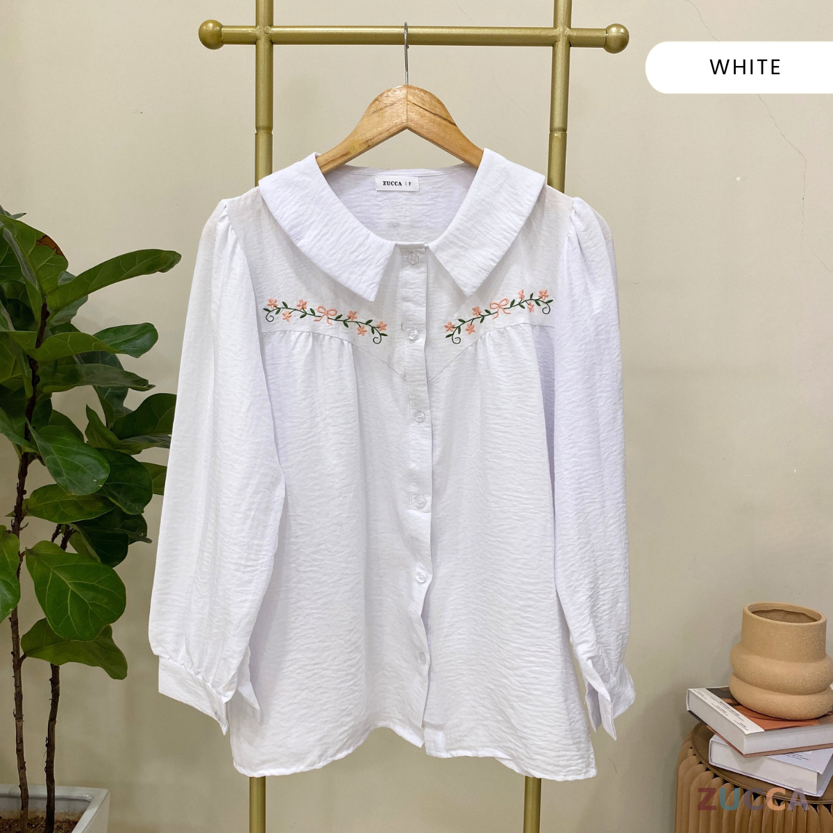 ZUCCA IRENA CASUAL EMBROIDERY BLOUSE - DM209