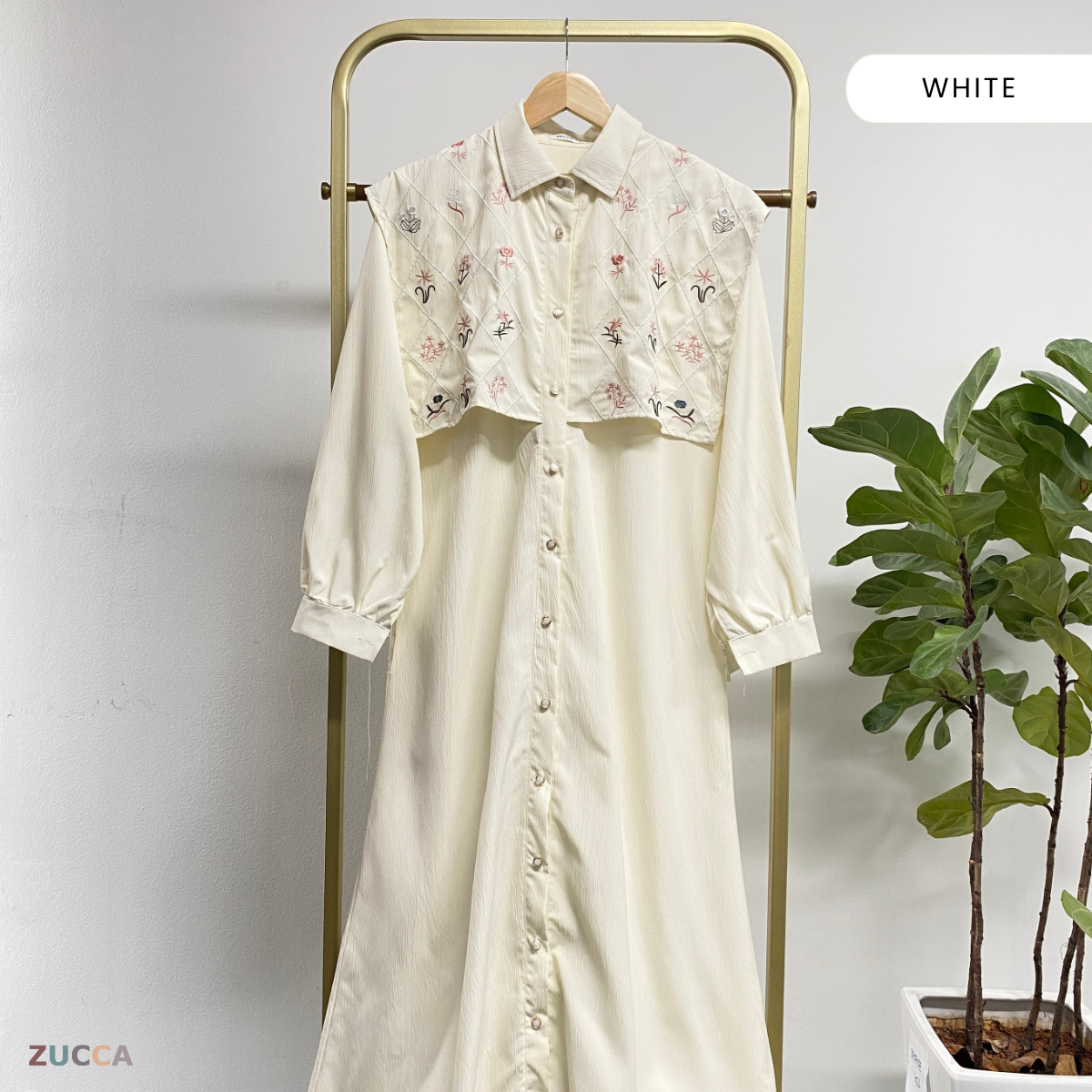 ZUCCA NIRINA SET BAJU BERBUTANG BERCORAK - DMSET005 BAJU WANITA