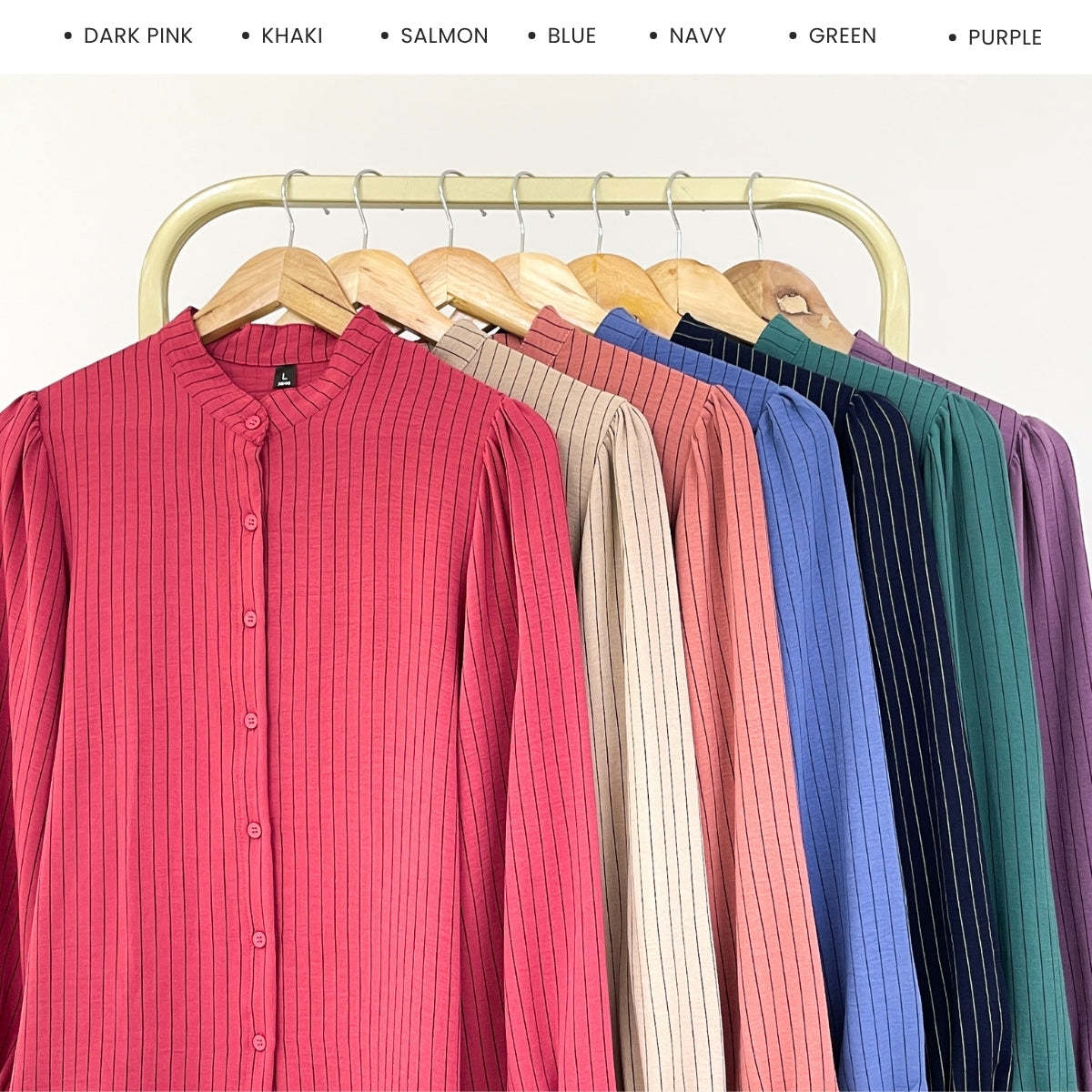 ZUCCA AWIN CLASSIC RIBBED MODEST STRIPE TOP LONG SLEEVE - ZW004