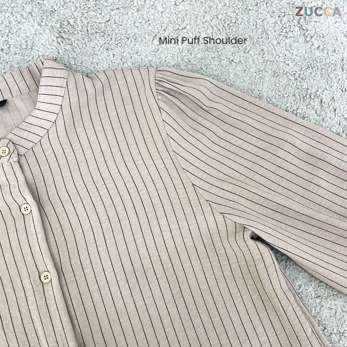 ZUCCA AWIN CLASSIC RIBBED MODEST STRIPE TOP LONG SLEEVE - ZW004