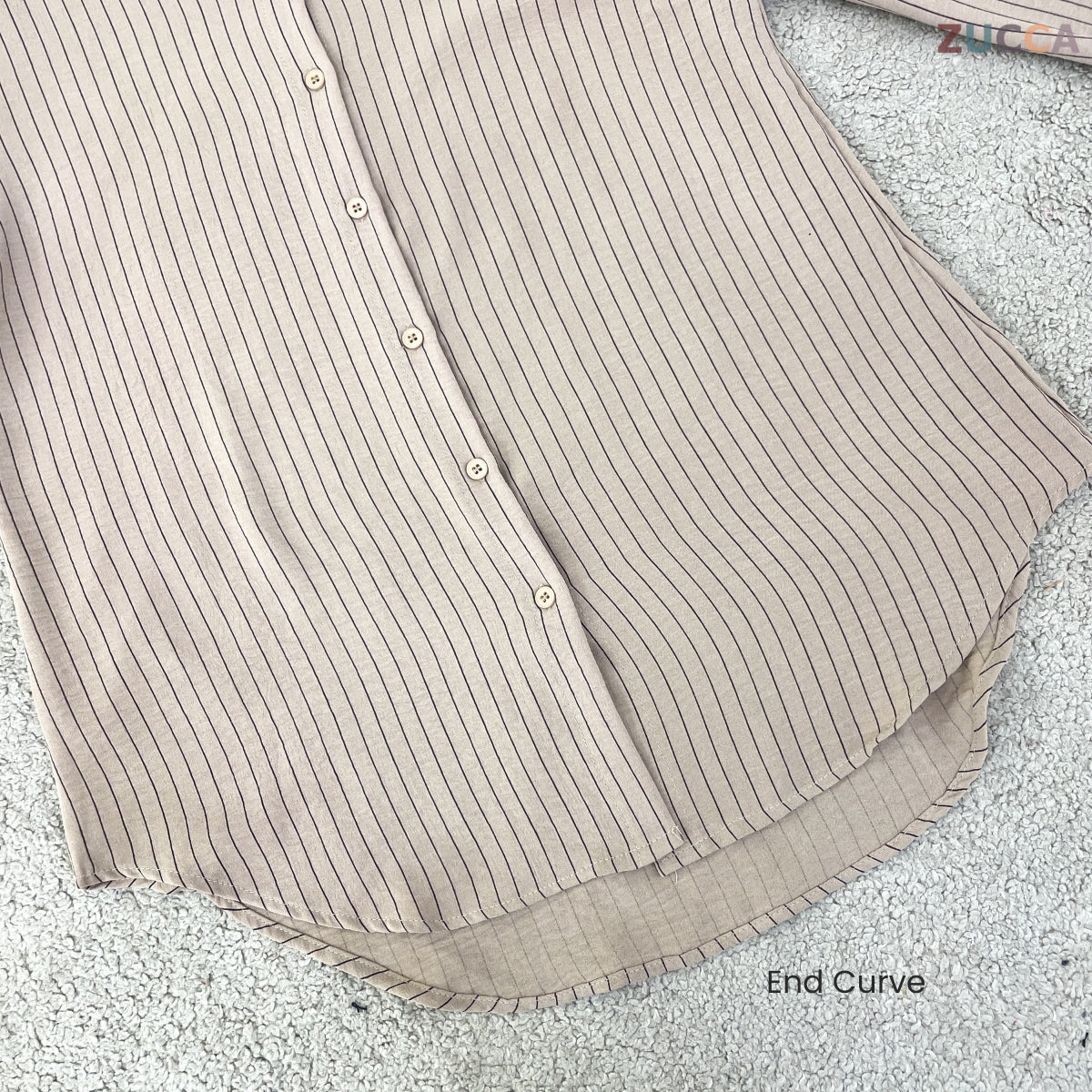 ZUCCA AWIN CLASSIC RIBBED MODEST STRIPE TOP LONG SLEEVE - ZW004