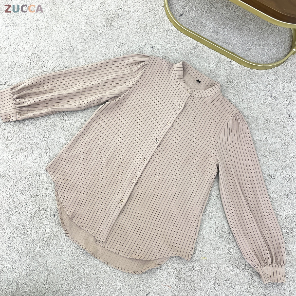 ZUCCA AWIN CLASSIC RIBBED MODEST STRIPE TOP LONG SLEEVE - ZW004