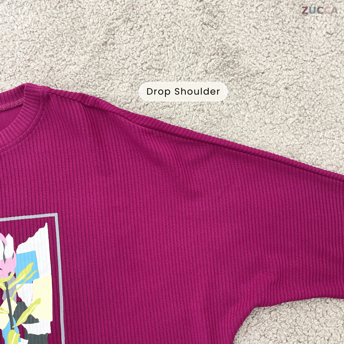 ZUCCA OLIVIA MODEST GRAPHIC LONG SLEEVE-ZW005(BK2048-1)
