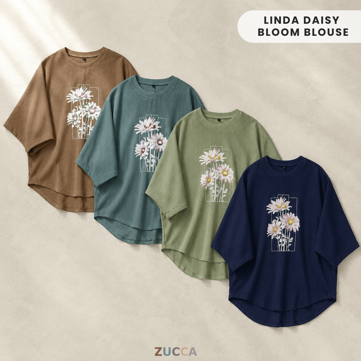 ZUCCA LINDA DAISY BLOOM BLOUSE - ZW006 (BK2012-A1)