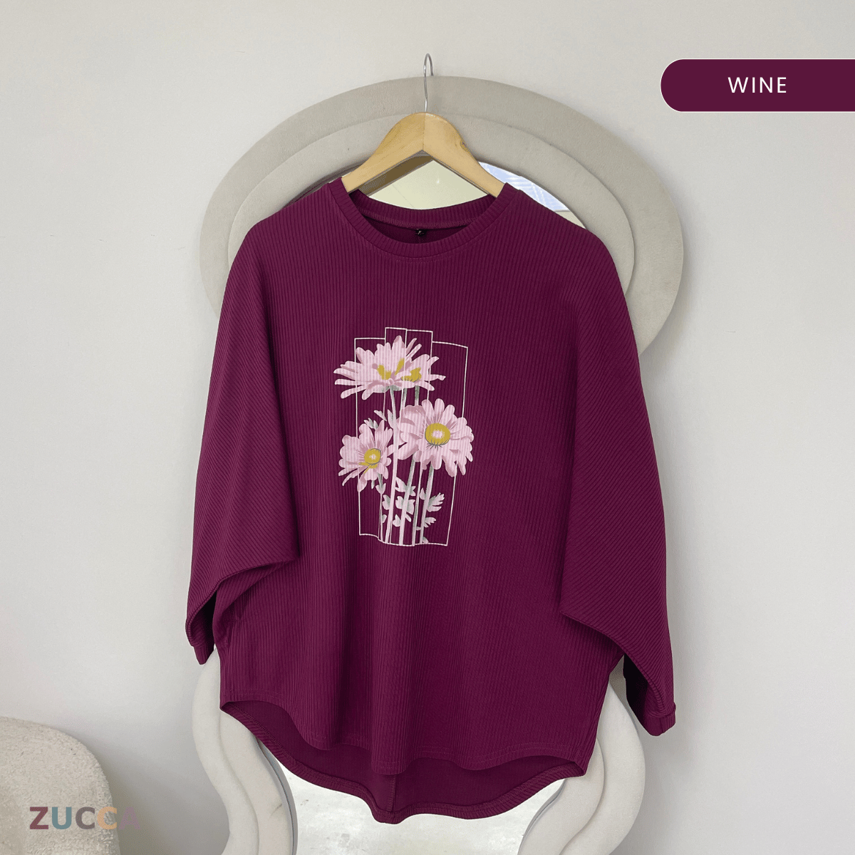 ZUCCA LINDA DAISY BLOOM BLOUSE - ZW006 (BK2012-A1)