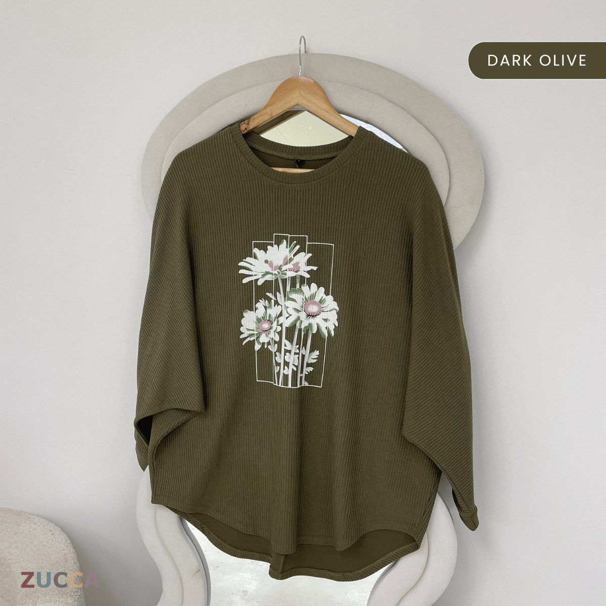 ZUCCA LINDA DAISY BLOOM BLOUSE - ZW006 (BK2012-A1)