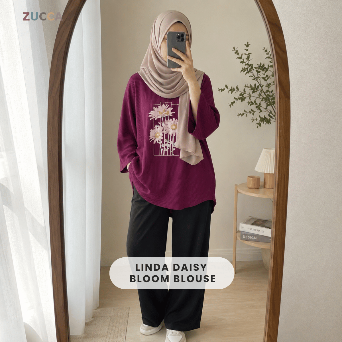 ZUCCA LINDA DAISY BLOOM BLOUSE - ZW006 (BK2012-A1)