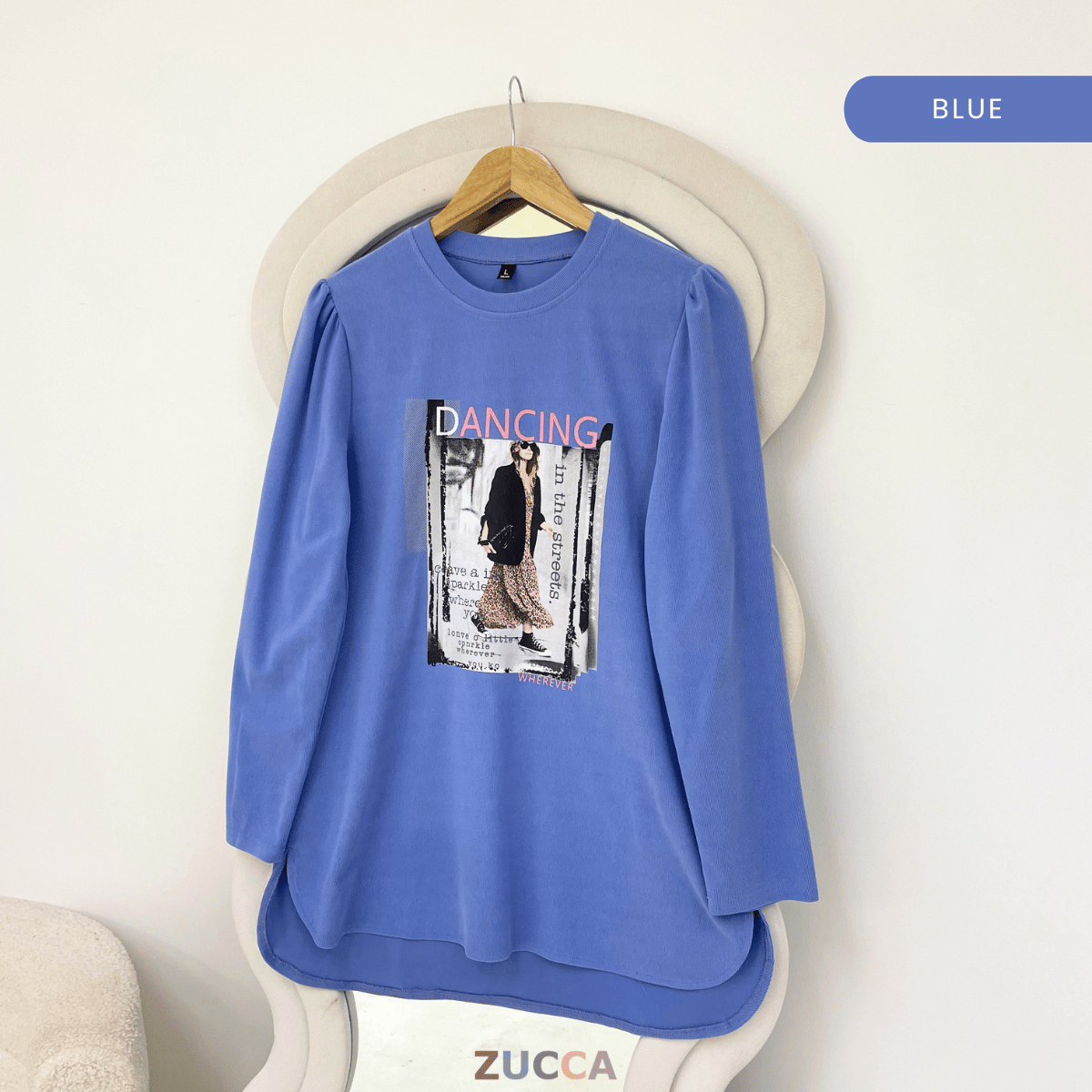 ZUCCA CALLY RELAXED DAILY GRAPHIC TOP-ZW008(244AA-1)