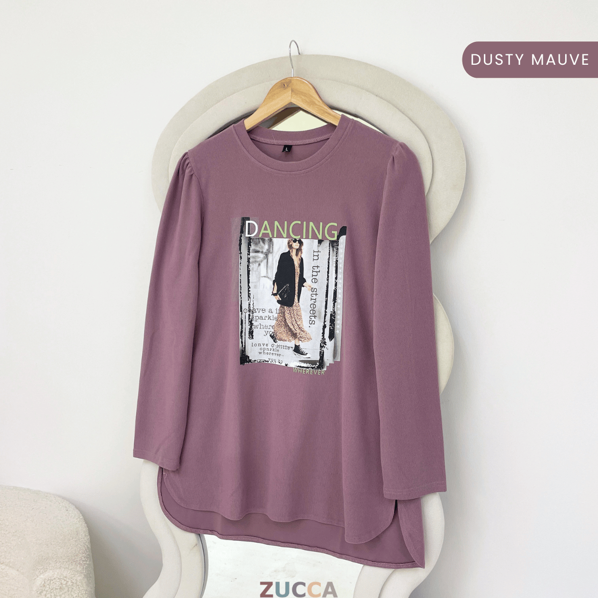 ZUCCA CALLY RELAXED DAILY GRAPHIC TOP-ZW008(244AA-1)