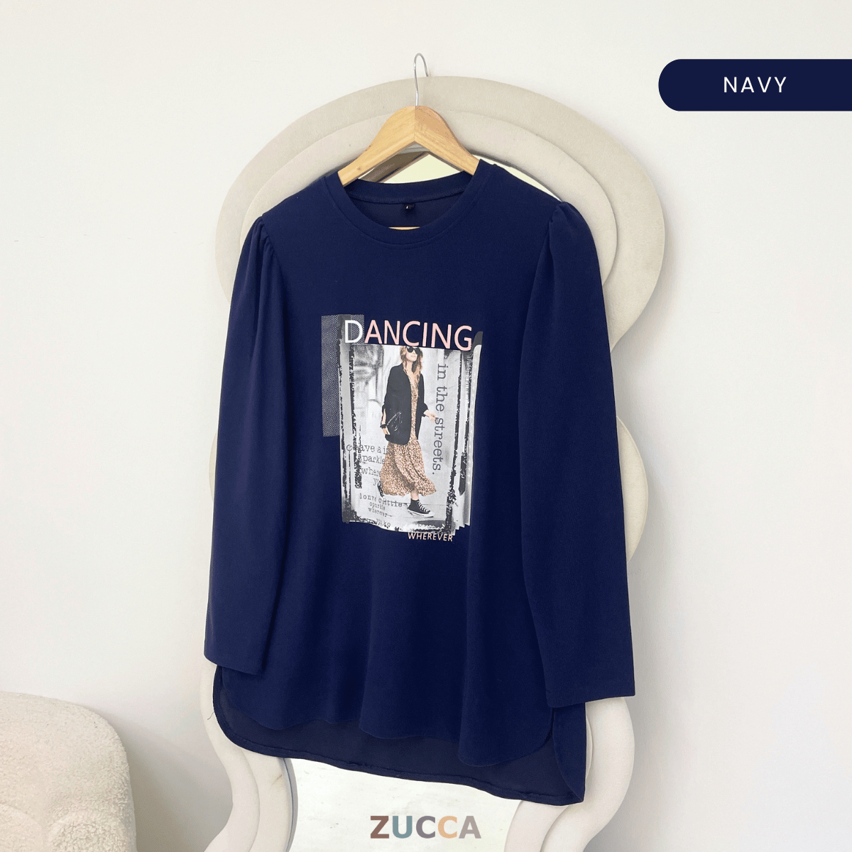 ZUCCA CALLY RELAXED DAILY GRAPHIC TOP-ZW008(244AA-1)