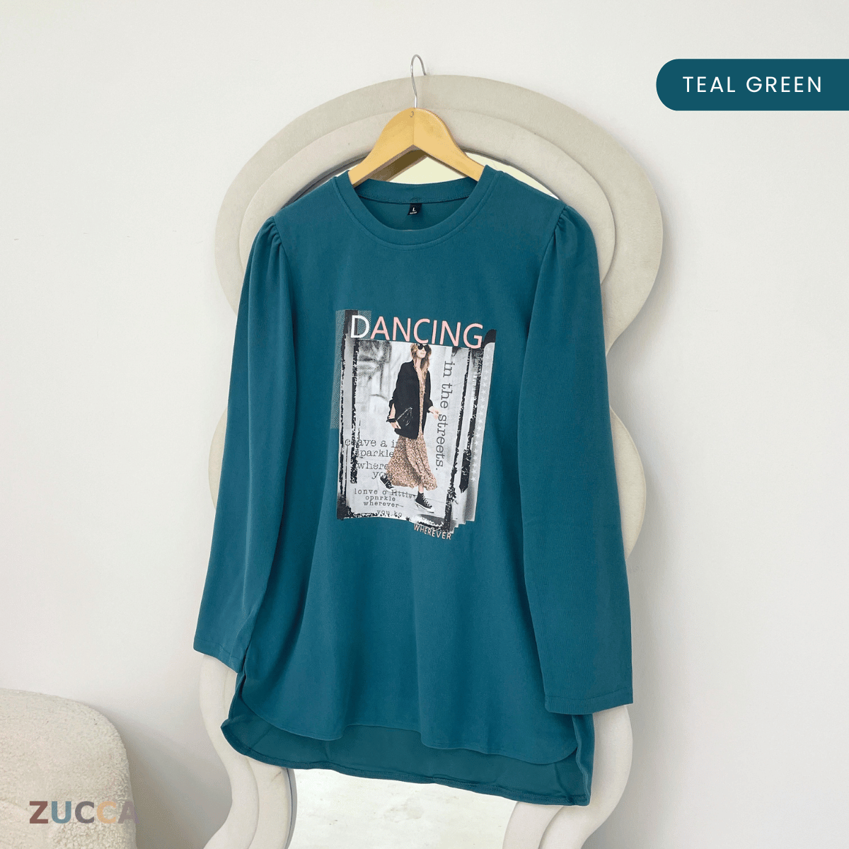 ZUCCA CALLY RELAXED DAILY GRAPHIC TOP-ZW008(244AA-1)