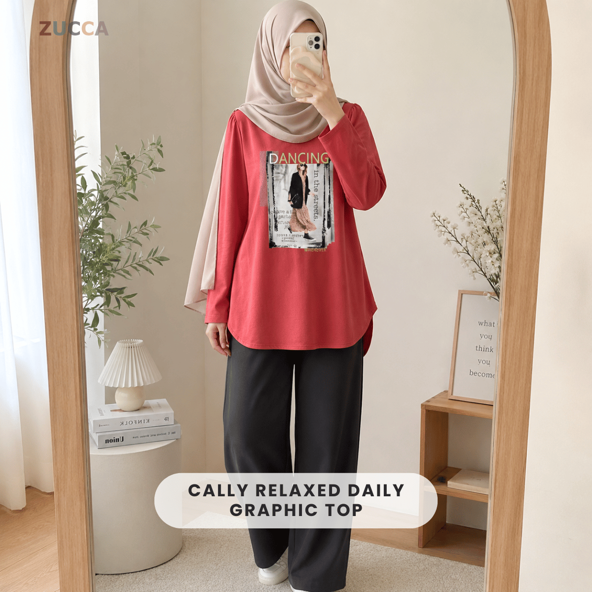 ZUCCA CALLY RELAXED DAILY GRAPHIC TOP-ZW008(244AA-1)