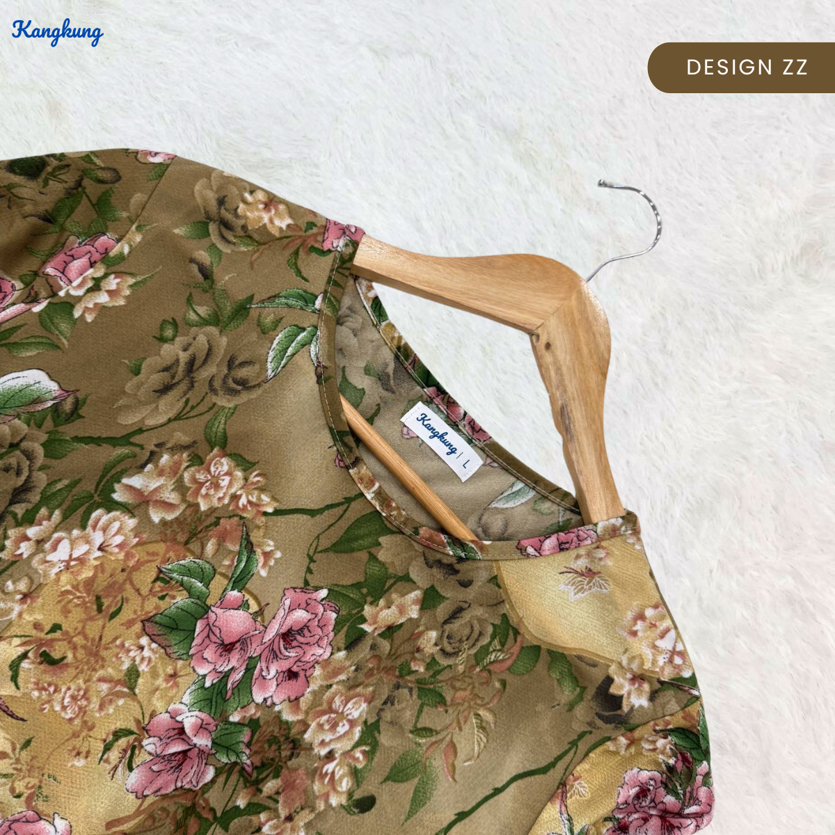 KANGKUNG MELATI BLOUSE WANITA CORAK CAMPUR - KK101