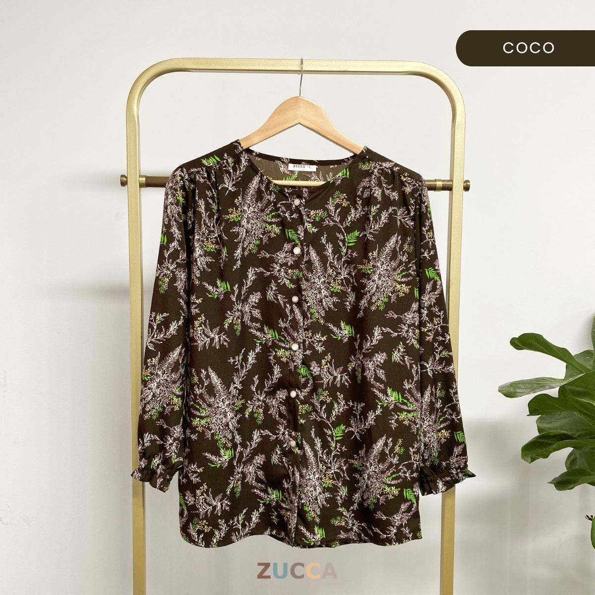 ZUCCA MARISSA BLOUSE BERCORAK FLORAL-DM119